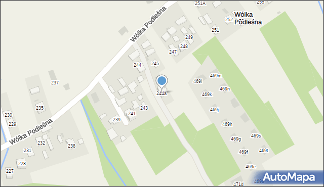 Wólka Podleśna, Wólka Podleśna, 244a, mapa Wólka Podleśna