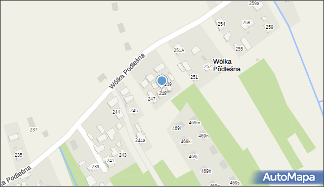 Wólka Podleśna, Wólka Podleśna, 248, mapa Wólka Podleśna