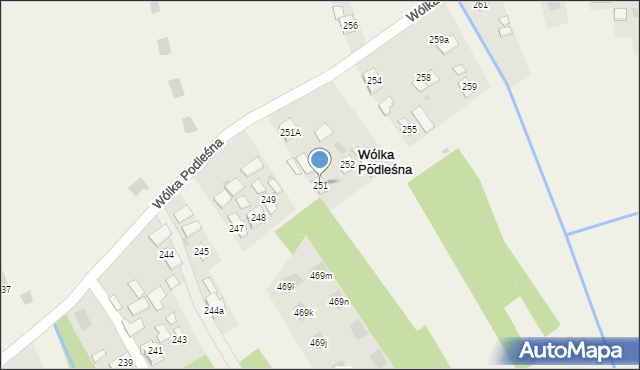 Wólka Podleśna, Wólka Podleśna, 251, mapa Wólka Podleśna