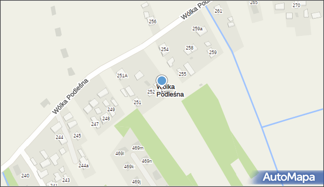 Wólka Podleśna, Wólka Podleśna, 253, mapa Wólka Podleśna