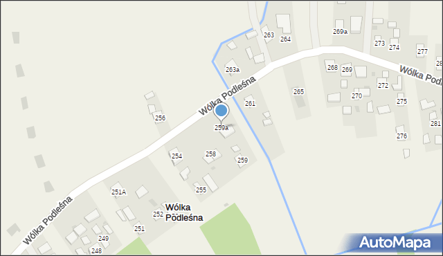 Wólka Podleśna, Wólka Podleśna, 259a, mapa Wólka Podleśna