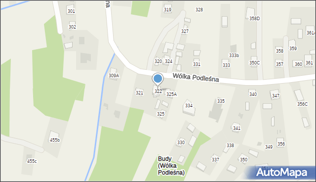 Wólka Podleśna, Wólka Podleśna, 322, mapa Wólka Podleśna