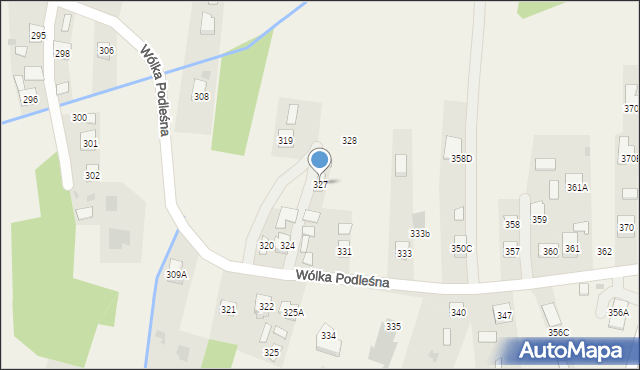 Wólka Podleśna, Wólka Podleśna, 327, mapa Wólka Podleśna