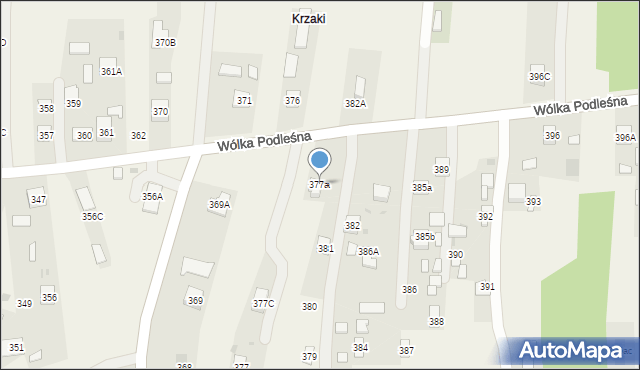 Wólka Podleśna, Wólka Podleśna, 377a, mapa Wólka Podleśna