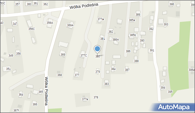 Wólka Podleśna, Wólka Podleśna, 380, mapa Wólka Podleśna