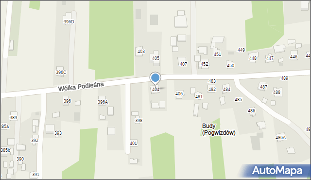 Wólka Podleśna, Wólka Podleśna, 404, mapa Wólka Podleśna