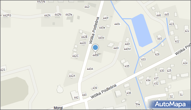 Wólka Podleśna, Wólka Podleśna, 440b, mapa Wólka Podleśna