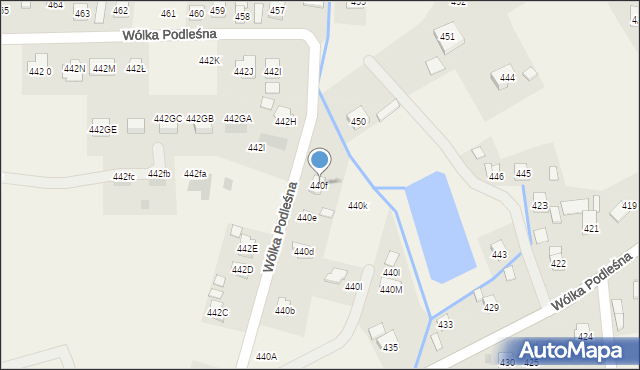 Wólka Podleśna, Wólka Podleśna, 440f, mapa Wólka Podleśna