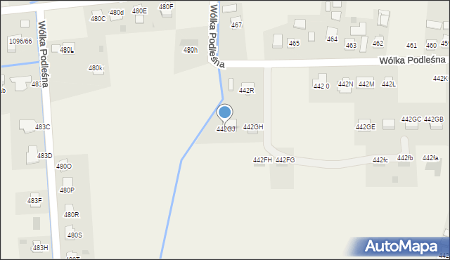 Wólka Podleśna, Wólka Podleśna, 442GJ, mapa Wólka Podleśna