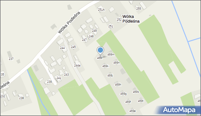 Wólka Podleśna, Wólka Podleśna, 469l, mapa Wólka Podleśna