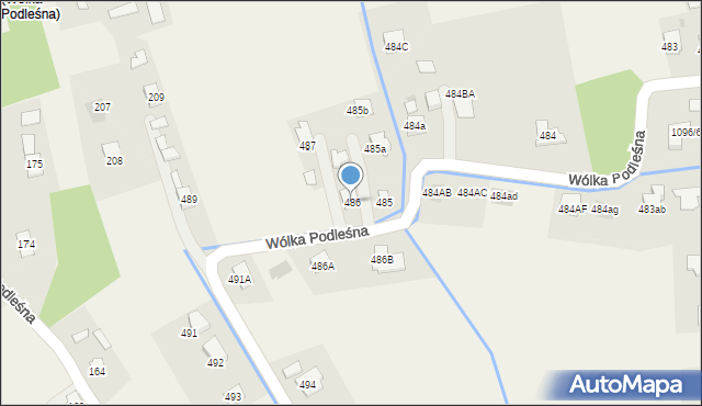 Wólka Podleśna, Wólka Podleśna, 486, mapa Wólka Podleśna