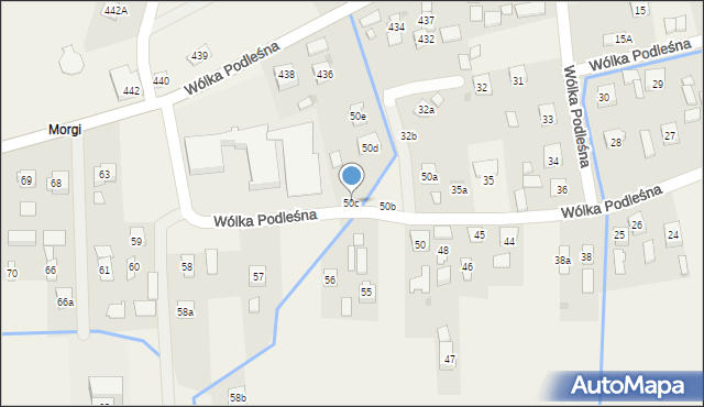 Wólka Podleśna, Wólka Podleśna, 50c, mapa Wólka Podleśna