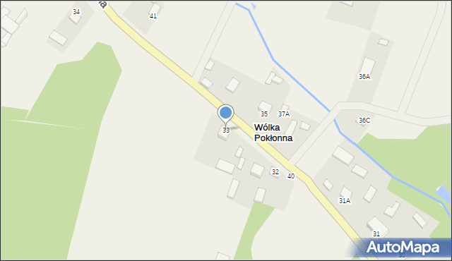 Wólka Pokłonna, Wólka Pokłonna, 33, mapa Wólka Pokłonna