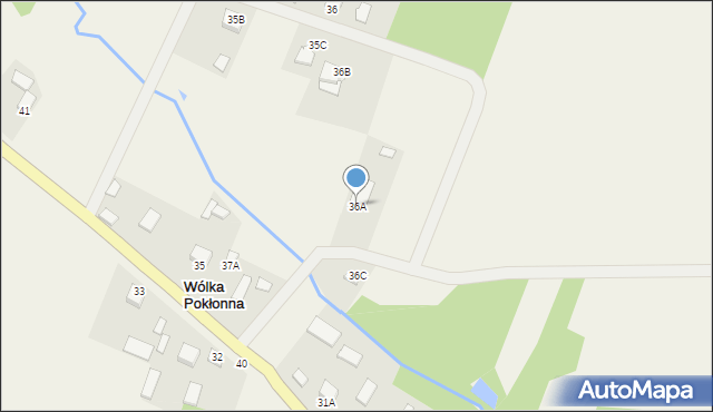 Wólka Pokłonna, Wólka Pokłonna, 36A, mapa Wólka Pokłonna