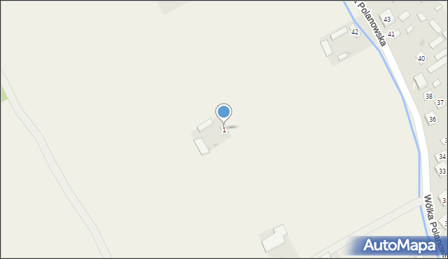 Wólka Polanowska, Wólka Polanowska, 1, mapa Wólka Polanowska