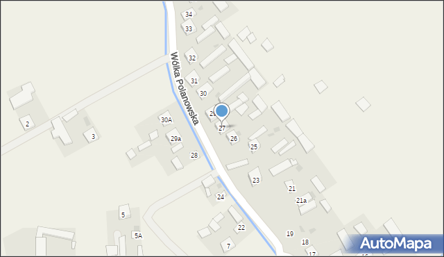 Wólka Polanowska, Wólka Polanowska, 27, mapa Wólka Polanowska