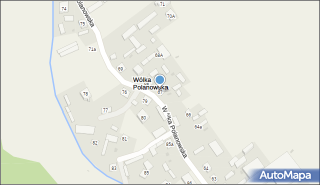 Wólka Polanowska, Wólka Polanowska, 67, mapa Wólka Polanowska