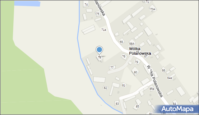 Wólka Polanowska, Wólka Polanowska, 78, mapa Wólka Polanowska