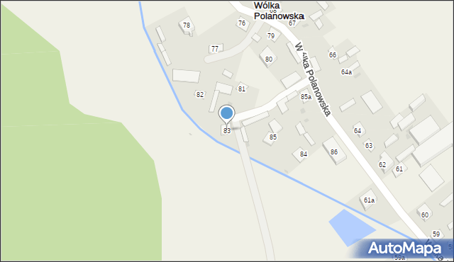 Wólka Polanowska, Wólka Polanowska, 83, mapa Wólka Polanowska