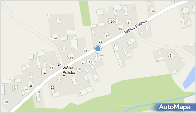 Wólka Policka, Wólka Policka, 14, mapa Wólka Policka