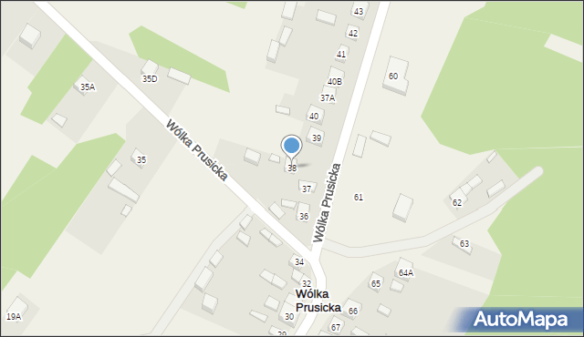 Wólka Prusicka, Wólka Prusicka, 38, mapa Wólka Prusicka