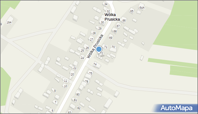 Wólka Prusicka, Wólka Prusicka, 73, mapa Wólka Prusicka