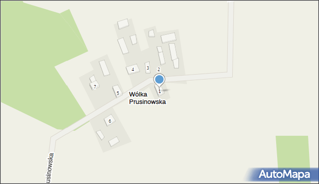 Wólka Prusinowska, Wólka Prusinowska, 1, mapa Wólka Prusinowska