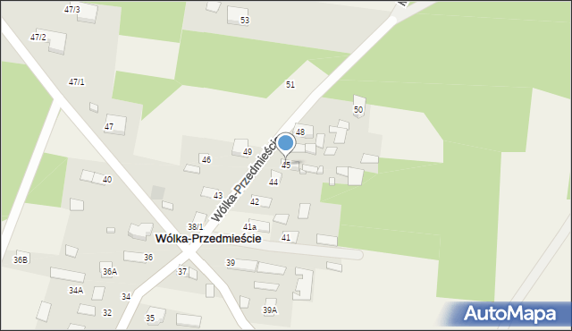 Wólka-Przedmieście, Wólka-Przedmieście, 45, mapa Wólka-Przedmieście