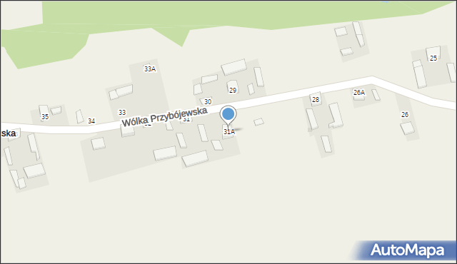 Wólka Przybójewska, Wólka Przybójewska, 31A, mapa Wólka Przybójewska