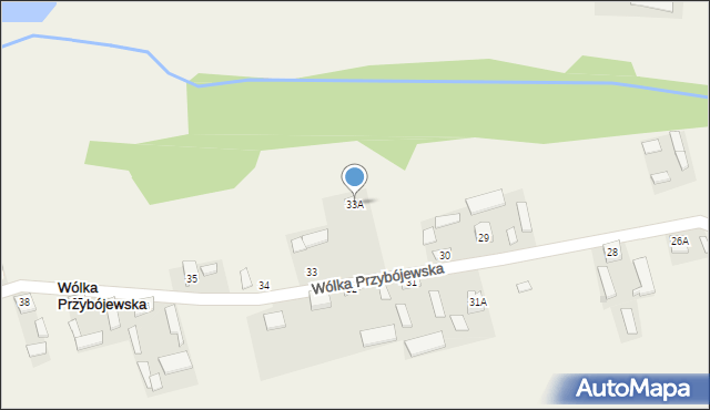 Wólka Przybójewska, Wólka Przybójewska, 33A, mapa Wólka Przybójewska