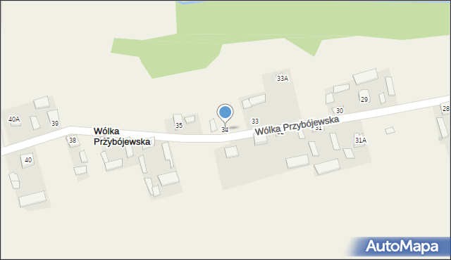 Wólka Przybójewska, Wólka Przybójewska, 34, mapa Wólka Przybójewska