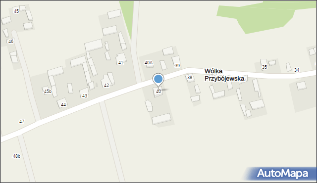 Wólka Przybójewska, Wólka Przybójewska, 40, mapa Wólka Przybójewska