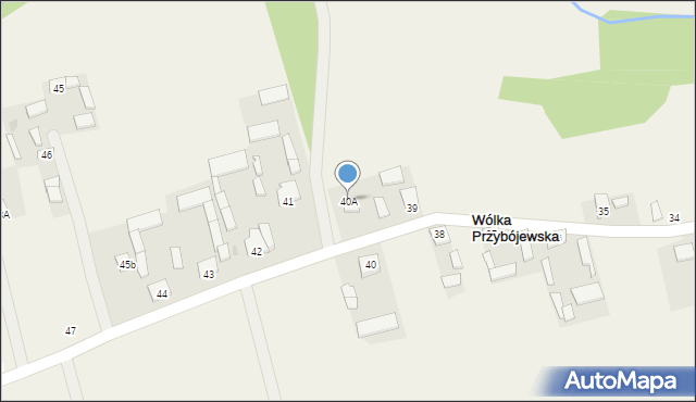 Wólka Przybójewska, Wólka Przybójewska, 40A, mapa Wólka Przybójewska