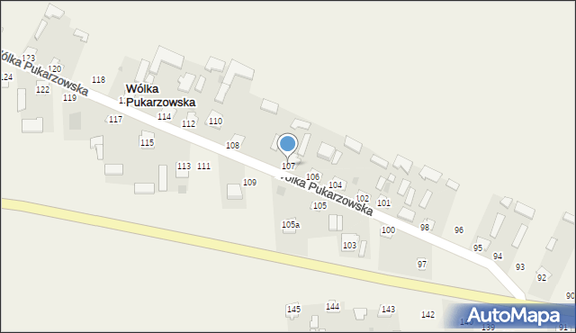 Wólka Pukarzowska, Wólka Pukarzowska, 107, mapa Wólka Pukarzowska