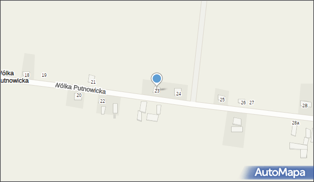 Wólka Putnowicka, Wólka Putnowicka, 23, mapa Wólka Putnowicka