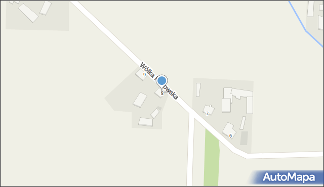 Wólka Rakowska, Wólka Rakowska, 8, mapa Wólka Rakowska