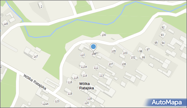 Wólka Ratajska, Wólka Ratajska, 108, mapa Wólka Ratajska