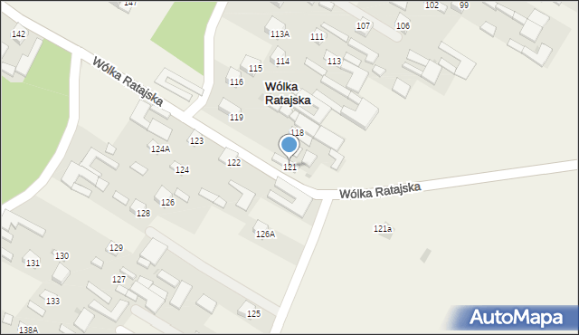 Wólka Ratajska, Wólka Ratajska, 121, mapa Wólka Ratajska