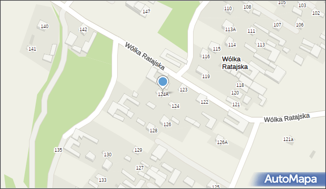 Wólka Ratajska, Wólka Ratajska, 124A, mapa Wólka Ratajska