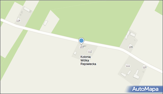 Wólka Rejowiecka, Wólka Rejowiecka, 113, mapa Wólka Rejowiecka