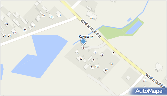 Wólka Rokicka, Wólka Rokicka, 1, mapa Wólka Rokicka