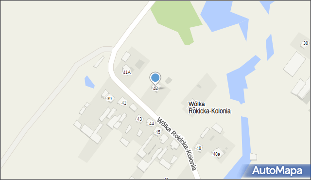 Wólka Rokicka-Kolonia, Wólka Rokicka-Kolonia, 42a, mapa Wólka Rokicka-Kolonia