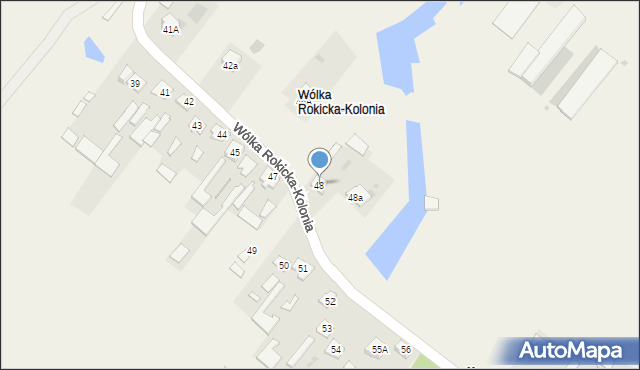 Wólka Rokicka-Kolonia, Wólka Rokicka-Kolonia, 48, mapa Wólka Rokicka-Kolonia