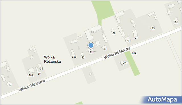 Wólka Różańska, Wólka Różańska, 31, mapa Wólka Różańska