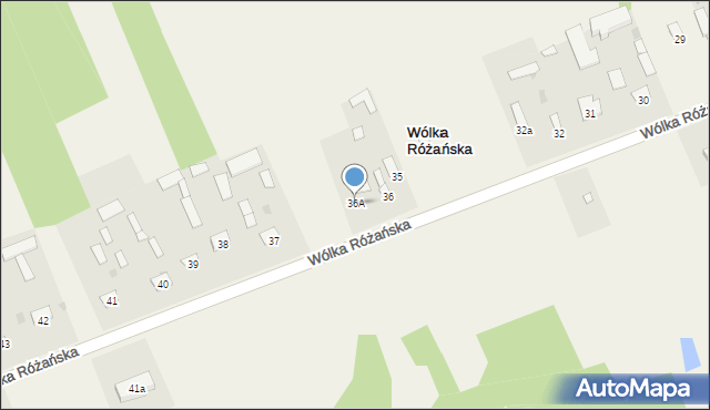 Wólka Różańska, Wólka Różańska, 36A, mapa Wólka Różańska
