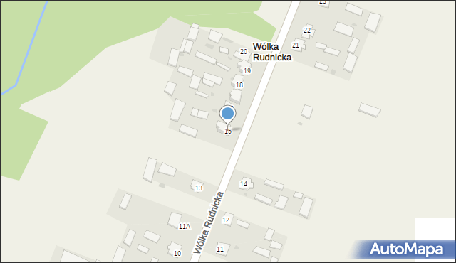 Wólka Rudnicka, Wólka Rudnicka, 15, mapa Wólka Rudnicka