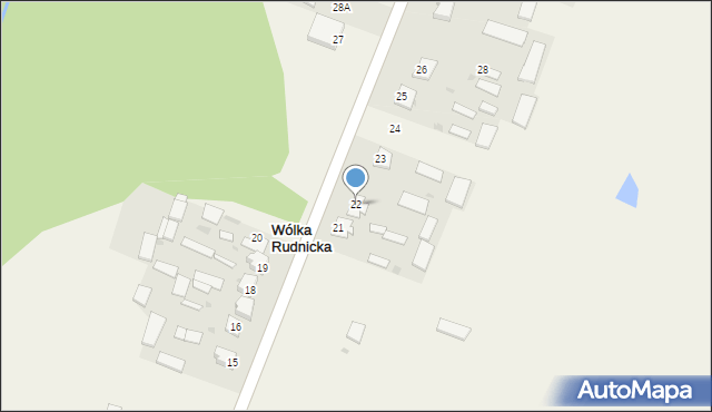 Wólka Rudnicka, Wólka Rudnicka, 22, mapa Wólka Rudnicka