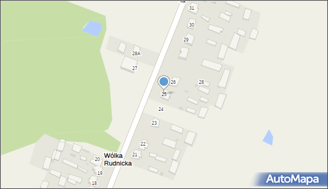 Wólka Rudnicka, Wólka Rudnicka, 25, mapa Wólka Rudnicka