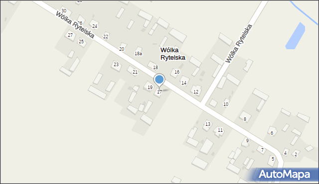 Wólka Rytelska, Wólka Rytelska, 17, mapa Wólka Rytelska