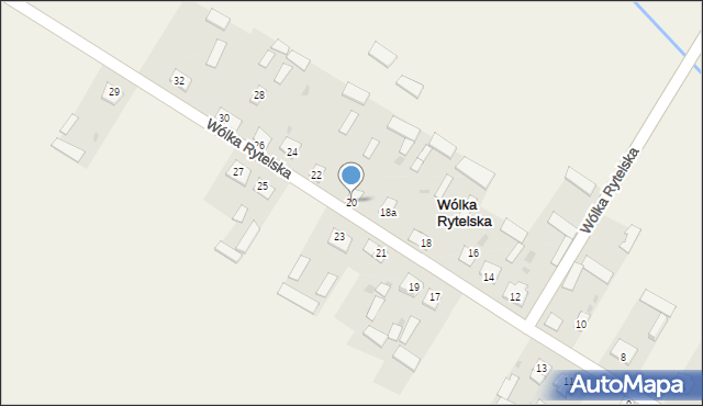 Wólka Rytelska, Wólka Rytelska, 20, mapa Wólka Rytelska